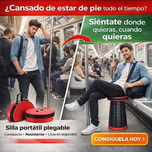 Silla Plegable Portátil - La solución para no volver a ir parado