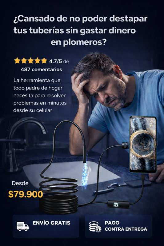 😱 MIRA LO QUE HAY EN TUS TUBERÍAS – 50% OFF Cámara Endoscópica ScopeCam
